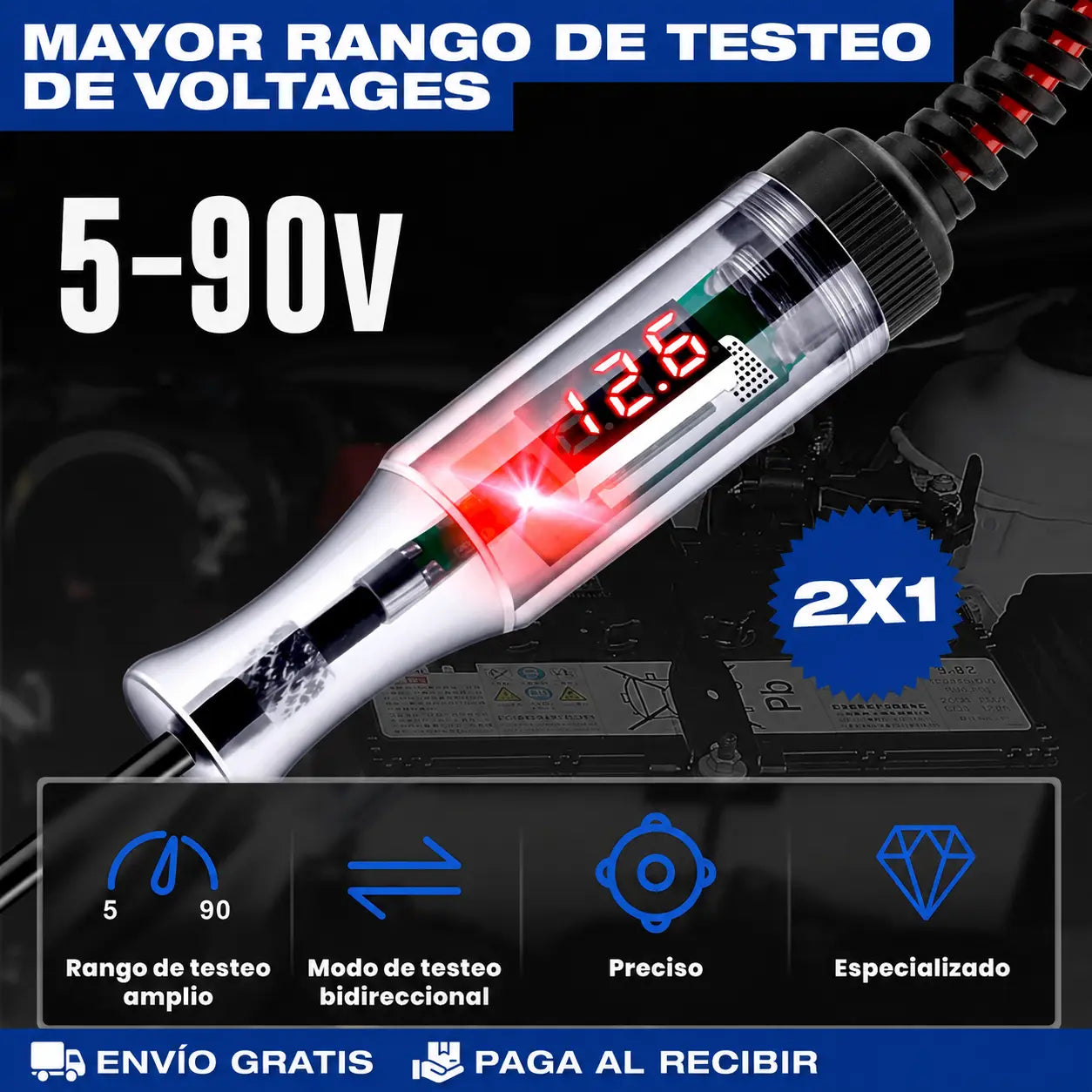 Tester LED de Circuitos para Vehículos – Encuentra la Falla Eléctrica Sin Pagar Taller · 2x1