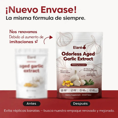 Extracto de Ajo Añejo - Apoya la vitalidad de tu corazón y circulación día a día en 30 días o menos
